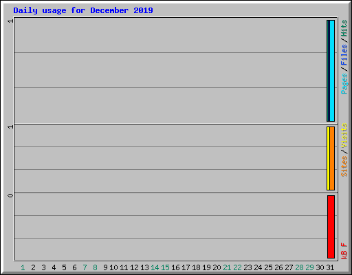 Daily usage for December 2019