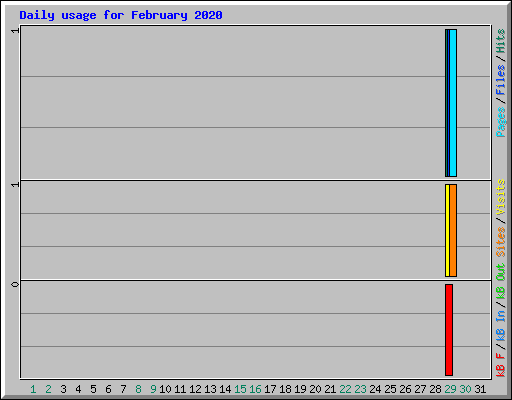 Daily usage for February 2020