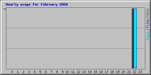 Hourly usage for February 2020