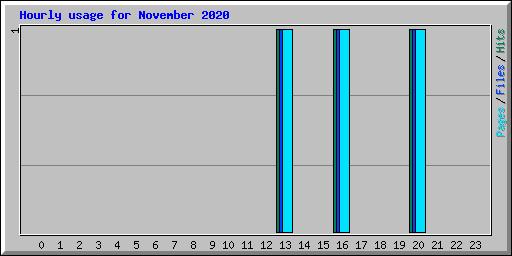 Hourly usage for November 2020