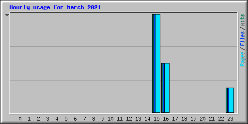 Hourly usage for March 2021