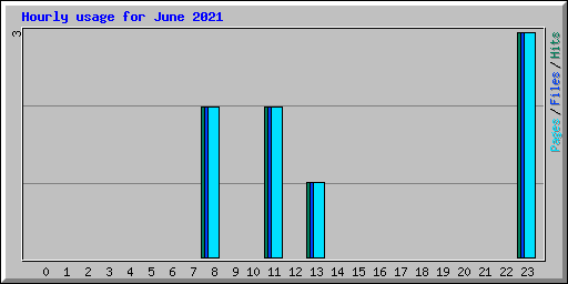 Hourly usage for June 2021