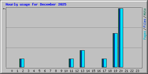 Hourly usage for December 2025